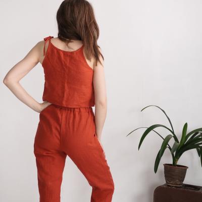 Ensemble en lin AMUR et VOLGA, caraco court et pantalon