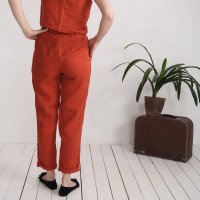 Ensemble en lin AMUR et VOLGA, caraco court et pantalon