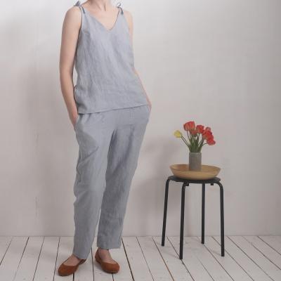 Ensemble en lin NILE et THAMES, caraco et pantalon fuselé