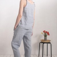 Ensemble en lin NILE et THAMES, caraco et pantalon fuselé