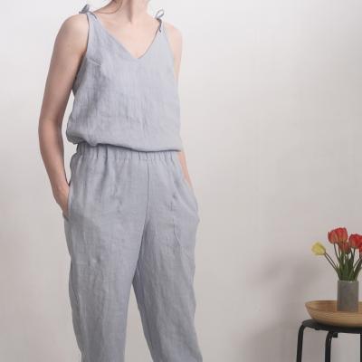 Ensemble en lin NILE et THAMES, caraco et pantalon fuselé
