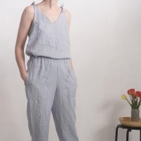 Ensemble en lin NILE et THAMES, caraco et pantalon fuselé
