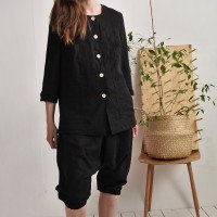 Ensemble en lin VOLTA et IRTYSH, veste et sarouel
