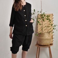 Ensemble en lin VOLTA et IRTYSH, veste et sarouel