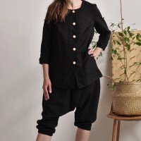 Ensemble en lin VOLTA et IRTYSH, veste et sarouel