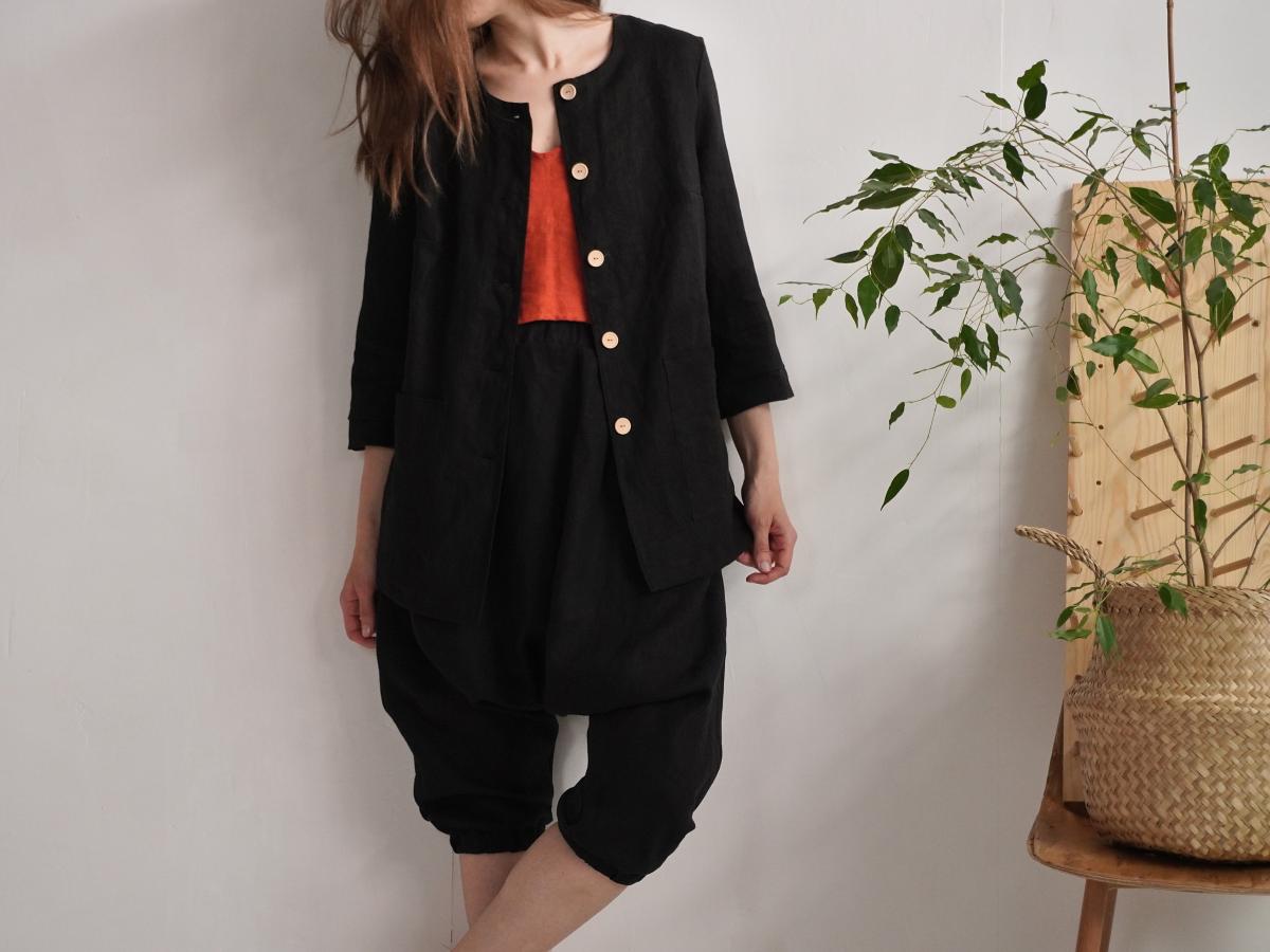 Ensemble en lin VOLTA et IRTYSH, veste et sarouel