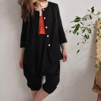 Ensemble en lin VOLTA et IRTYSH, veste et sarouel