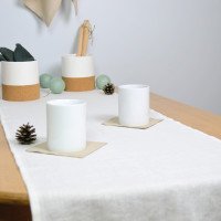 Chemin de table de mariage en lin lavé