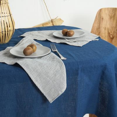 Stonewashed table cloth, natural tablecloth linen