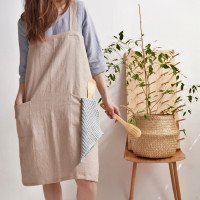 Tablier japonais en lin doux
