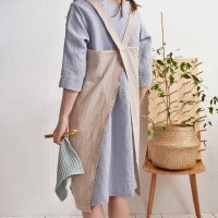 Tablier japonais en lin doux