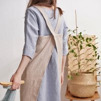 Tablier japonais en lin doux