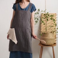 Tablier japonais unisexe en lin