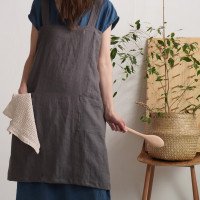 Tablier japonais unisexe en lin