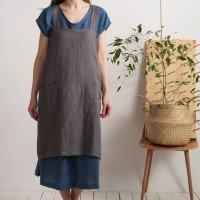 Tablier japonais unisexe en lin