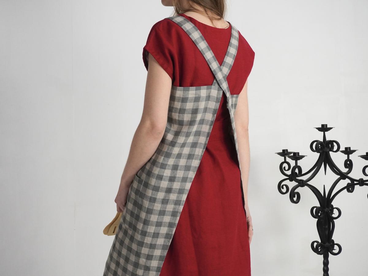 japanese linen apron dress Linen Japanese Style Pinafore Apron