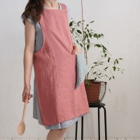 Tablier chasuble en lin doux
