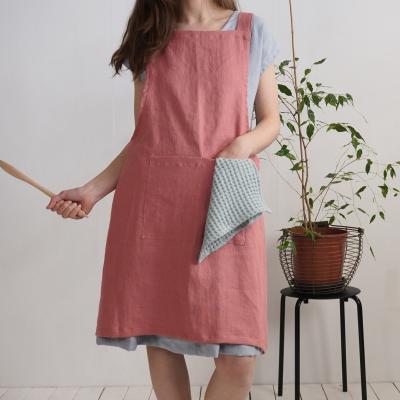 Tablier chasuble en lin doux