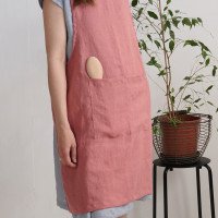 Tablier chasuble en lin doux