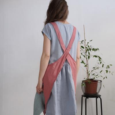 Tablier chasuble en lin doux