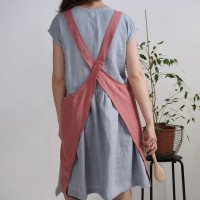 Tablier chasuble en lin doux