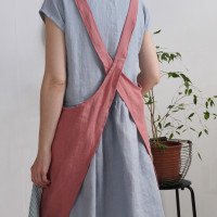 Tablier chasuble en lin doux