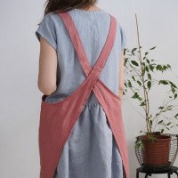 Tablier chasuble en lin doux