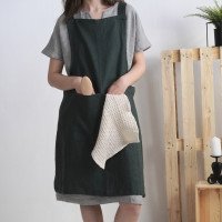 Tablier chasuble unisexe en lin