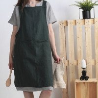 Tablier chasuble unisexe en lin
