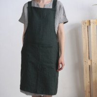 Tablier chasuble unisexe en lin