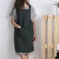 Tablier chasuble unisexe en lin