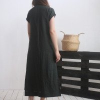 Robe chemise longue en lin TIGRIS