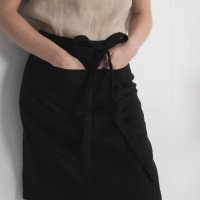 Demi-tablier unisexe en lin