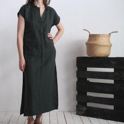 Robe chemise longue en lin TIGRIS
