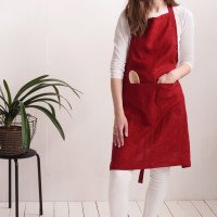 Tablier unisexe en lin pour la cuisine et le jardin