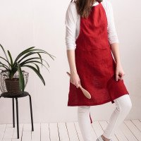 Tablier unisexe en lin pour la cuisine et le jardin