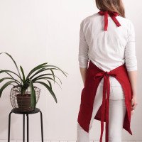 Tablier unisexe en lin pour la cuisine et le jardin