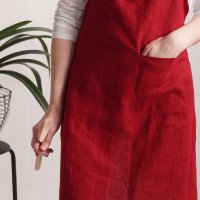 Tablier unisexe en lin pour la cuisine et le jardin