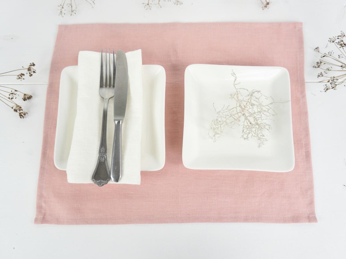 Sets de table rectangulaires en lin