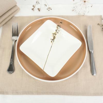 Ensemble de sets de table en lin naturel