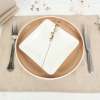 Ensemble de sets de table en lin naturel