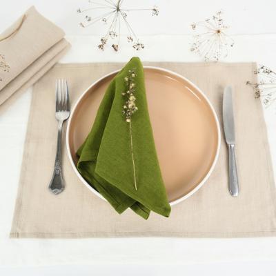 Ensemble de sets de table en lin naturel