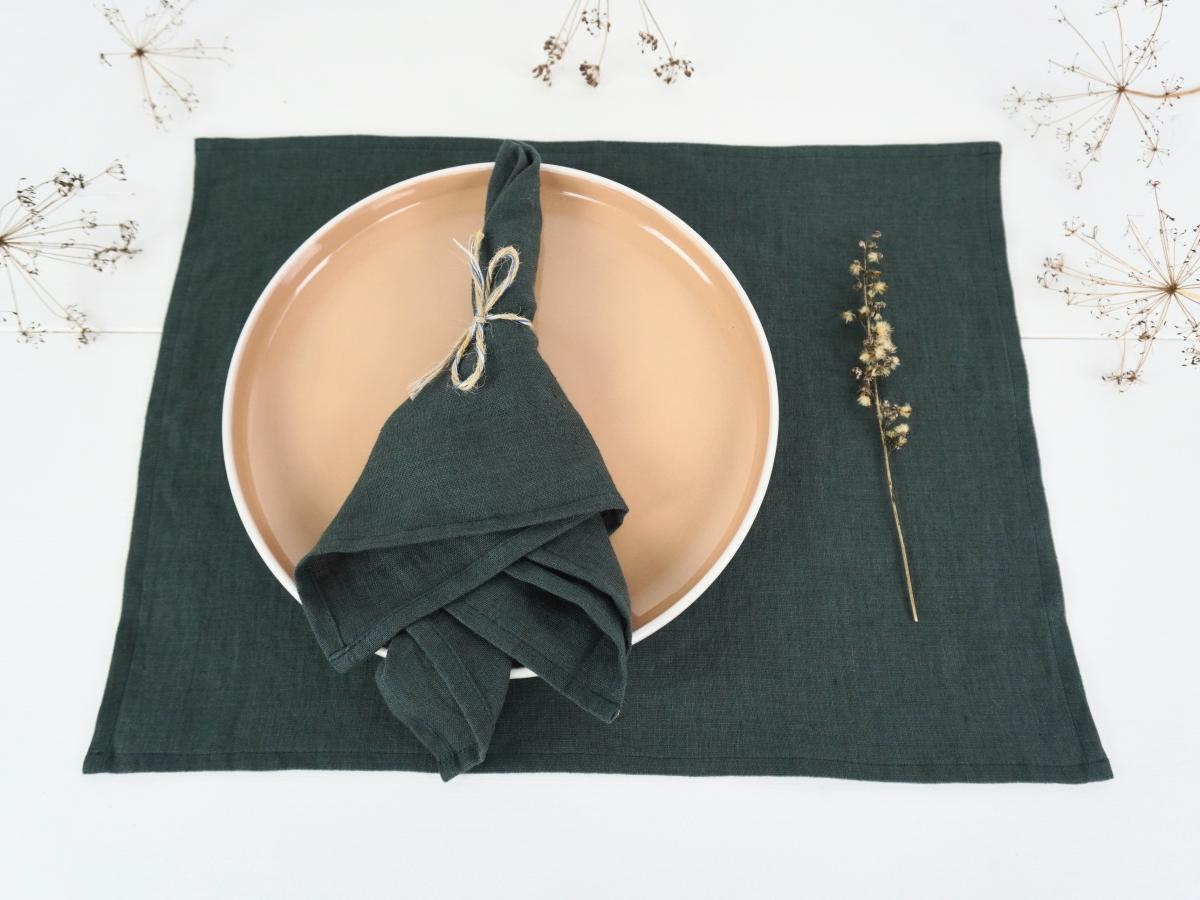 Sets de table en lin doux lavé