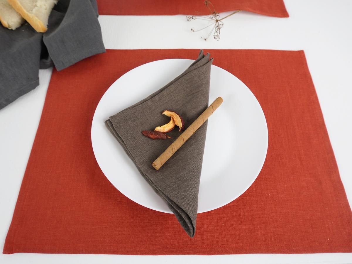 Sets de table rectangulaires en lin