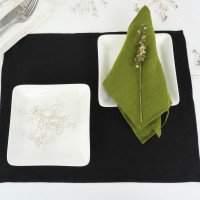 Serviettes de table en lin naturel
