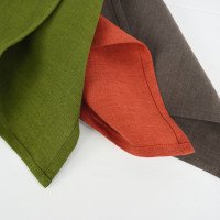 Serviettes de table en lin naturel
