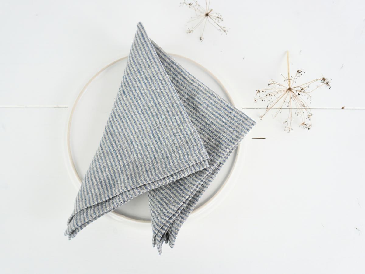 Serviette de table en lin doux