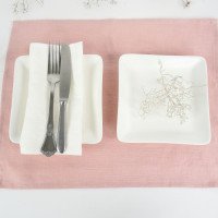 Lot de serviettes de table en lin lavé