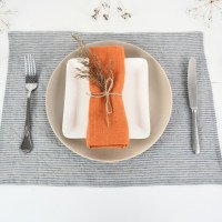 Serviettes de table rustiques en lin
