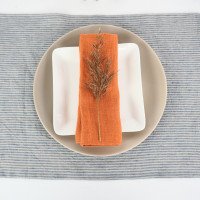 Serviettes de table rustiques en lin